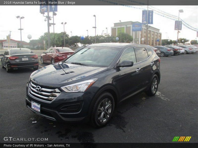 Marlin Blue / Beige 2016 Hyundai Santa Fe Sport