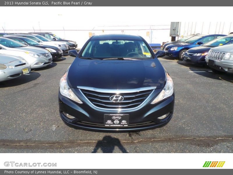 Pacific Blue Pearl / Gray 2013 Hyundai Sonata GLS