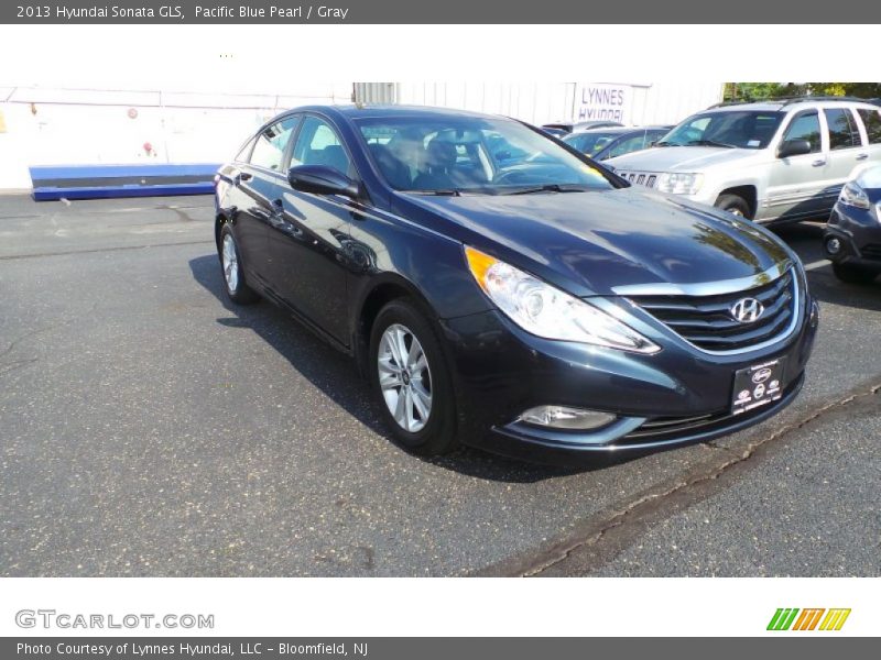 Pacific Blue Pearl / Gray 2013 Hyundai Sonata GLS