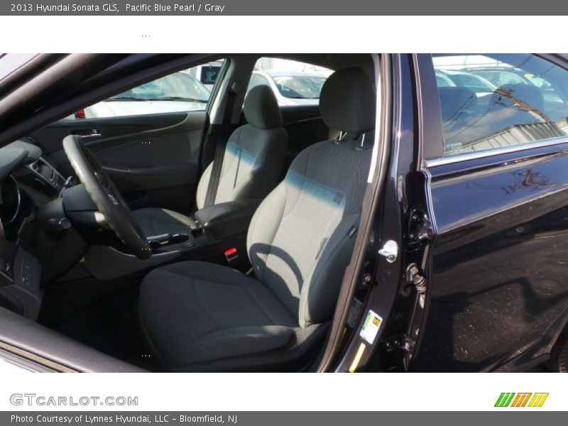 Pacific Blue Pearl / Gray 2013 Hyundai Sonata GLS