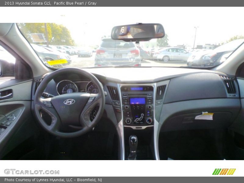Pacific Blue Pearl / Gray 2013 Hyundai Sonata GLS