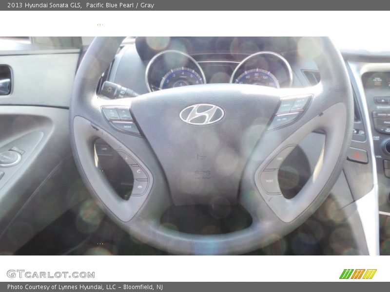 Pacific Blue Pearl / Gray 2013 Hyundai Sonata GLS