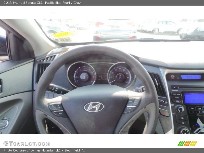 Pacific Blue Pearl / Gray 2013 Hyundai Sonata GLS