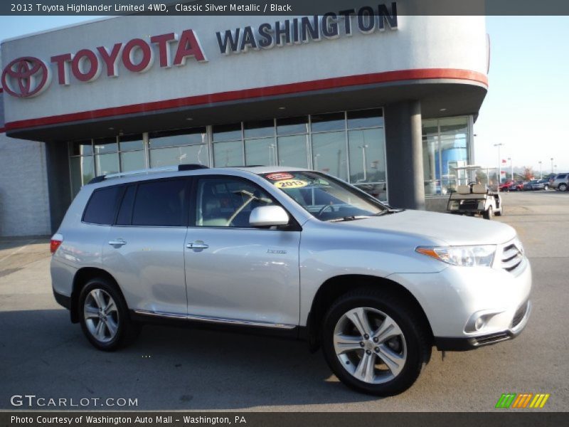Classic Silver Metallic / Black 2013 Toyota Highlander Limited 4WD