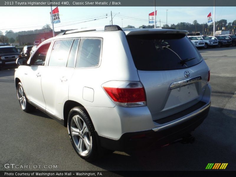 Classic Silver Metallic / Black 2013 Toyota Highlander Limited 4WD