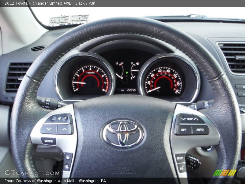 Black / Ash 2012 Toyota Highlander Limited 4WD