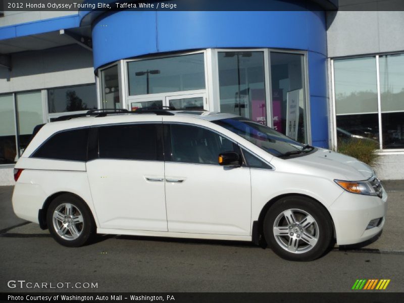 Taffeta White / Beige 2012 Honda Odyssey Touring Elite