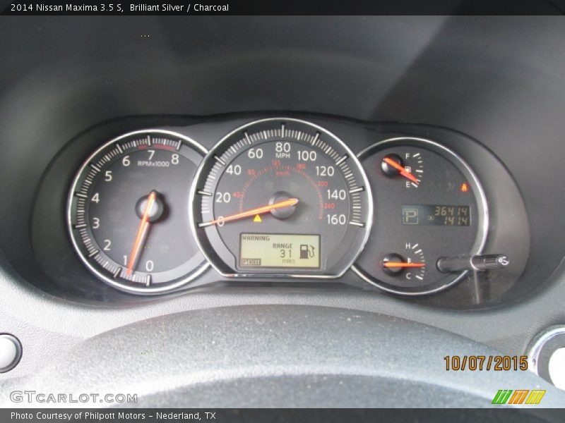 Brilliant Silver / Charcoal 2014 Nissan Maxima 3.5 S
