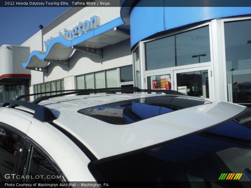 Taffeta White / Beige 2012 Honda Odyssey Touring Elite