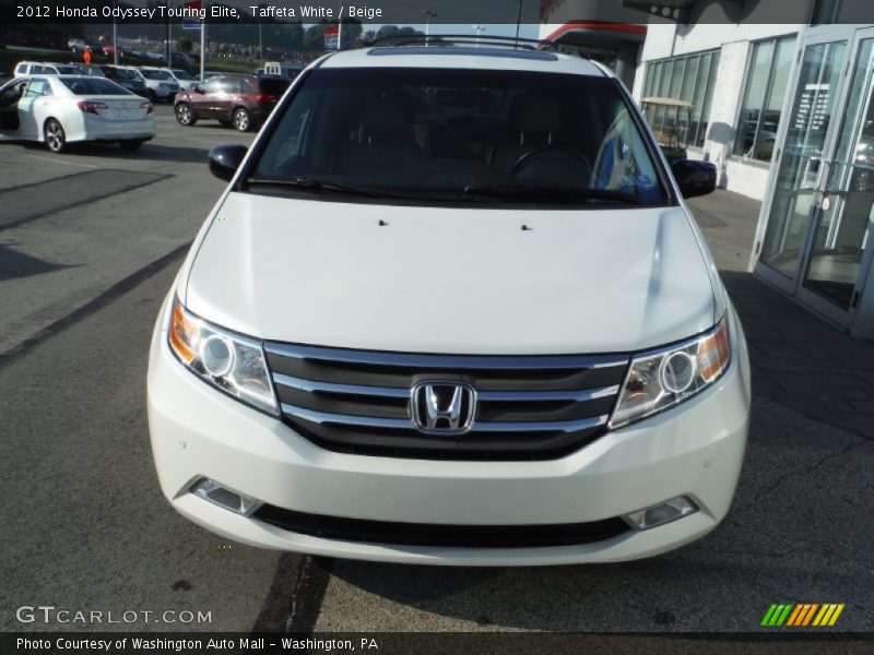 Taffeta White / Beige 2012 Honda Odyssey Touring Elite