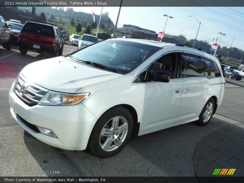 Taffeta White / Beige 2012 Honda Odyssey Touring Elite
