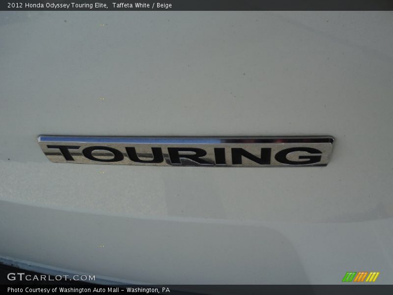 Taffeta White / Beige 2012 Honda Odyssey Touring Elite