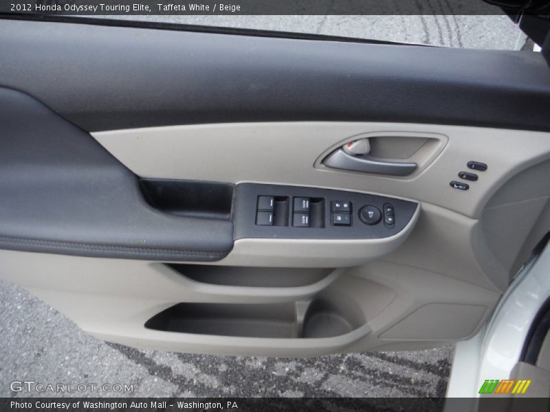 Taffeta White / Beige 2012 Honda Odyssey Touring Elite