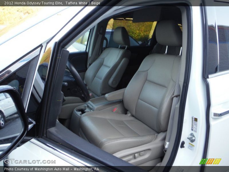 Taffeta White / Beige 2012 Honda Odyssey Touring Elite