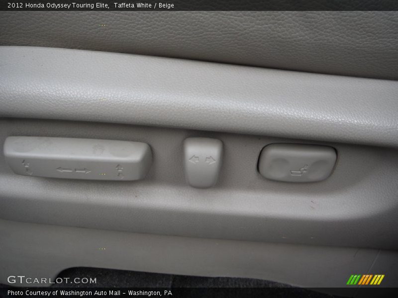 Taffeta White / Beige 2012 Honda Odyssey Touring Elite