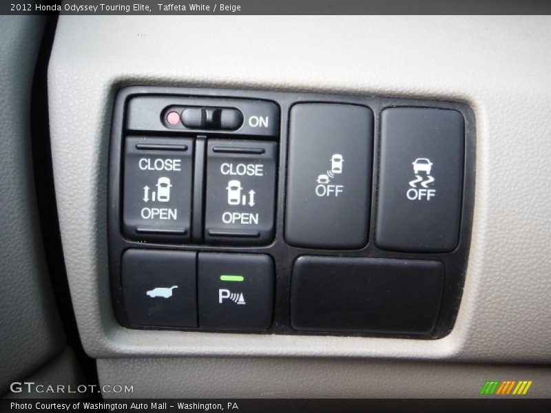 Taffeta White / Beige 2012 Honda Odyssey Touring Elite