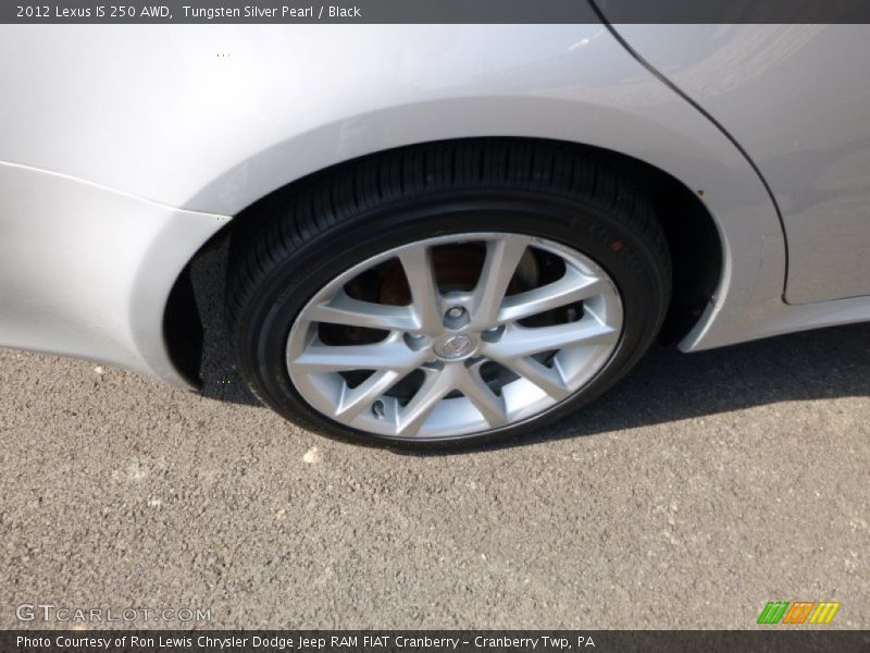 Tungsten Silver Pearl / Black 2012 Lexus IS 250 AWD