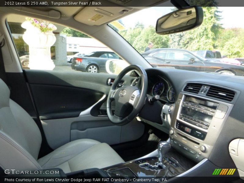 Tungsten Silver Pearl / Black 2012 Lexus IS 250 AWD