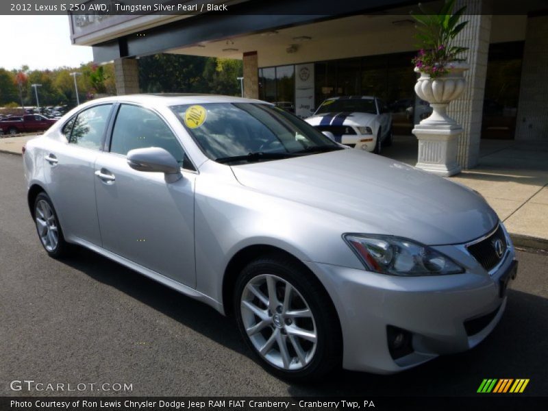 Tungsten Silver Pearl / Black 2012 Lexus IS 250 AWD