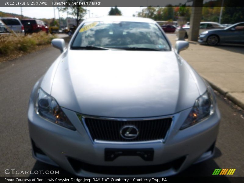Tungsten Silver Pearl / Black 2012 Lexus IS 250 AWD