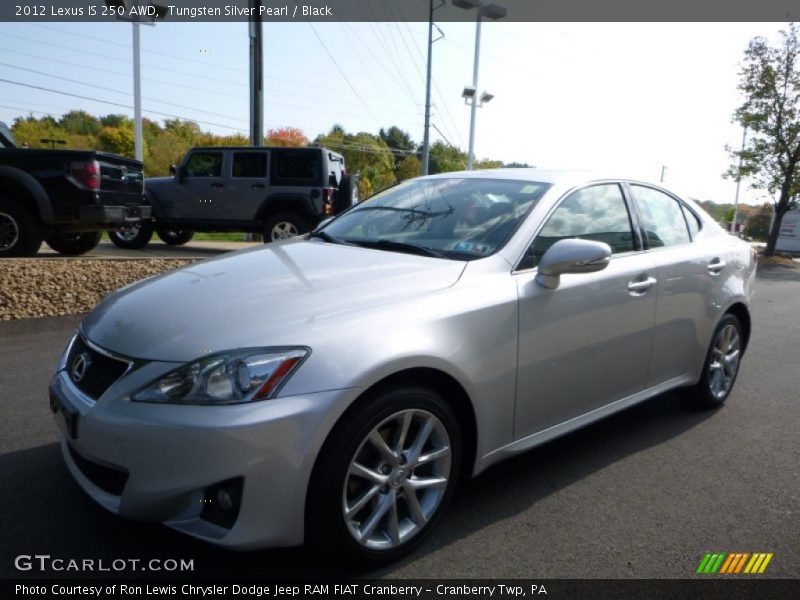 Tungsten Silver Pearl / Black 2012 Lexus IS 250 AWD