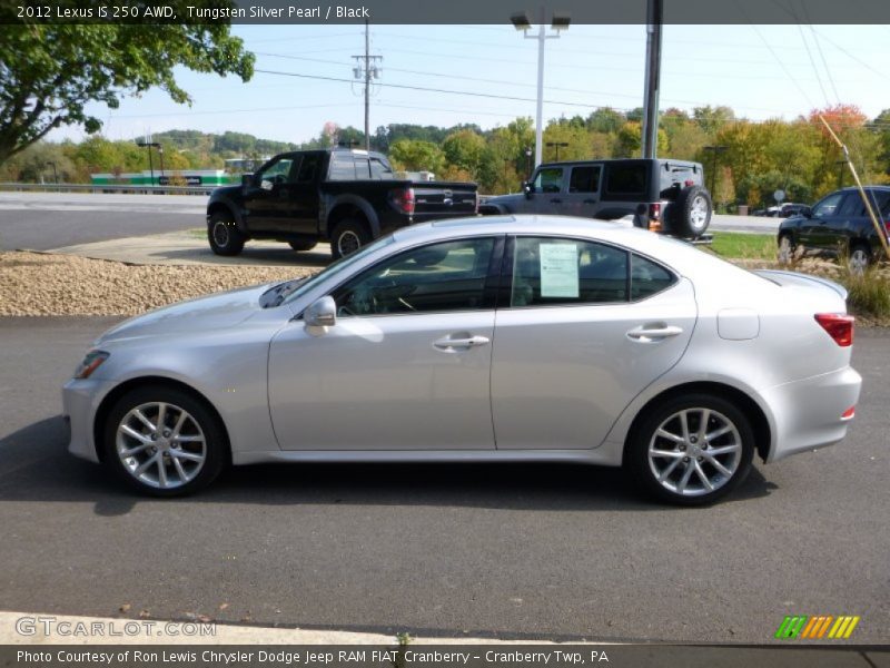 Tungsten Silver Pearl / Black 2012 Lexus IS 250 AWD