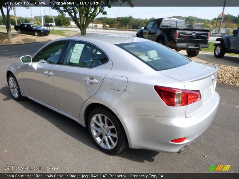 Tungsten Silver Pearl / Black 2012 Lexus IS 250 AWD