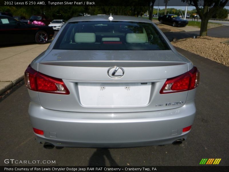 Tungsten Silver Pearl / Black 2012 Lexus IS 250 AWD