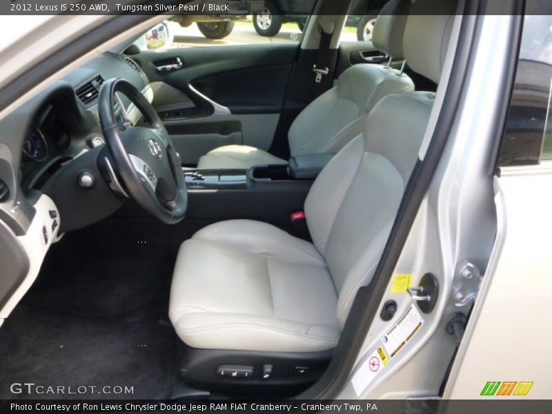 Tungsten Silver Pearl / Black 2012 Lexus IS 250 AWD