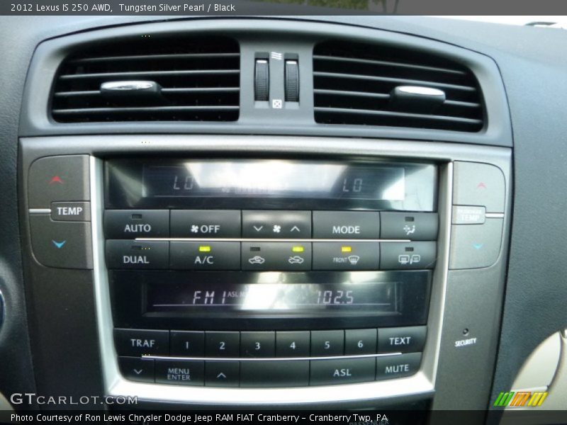 Tungsten Silver Pearl / Black 2012 Lexus IS 250 AWD
