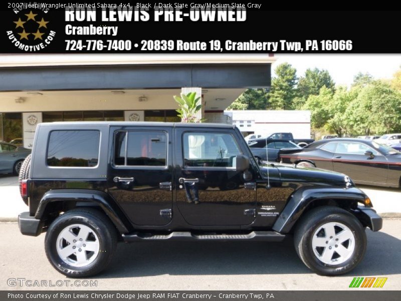 Black / Dark Slate Gray/Medium Slate Gray 2007 Jeep Wrangler Unlimited Sahara 4x4