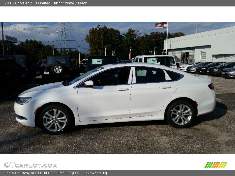 Bright White / Black 2016 Chrysler 200 Limited