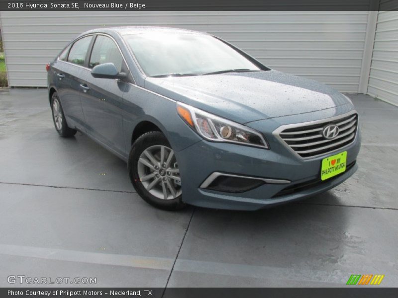 Nouveau Blue / Beige 2016 Hyundai Sonata SE