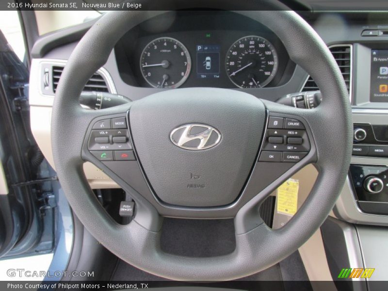Nouveau Blue / Beige 2016 Hyundai Sonata SE