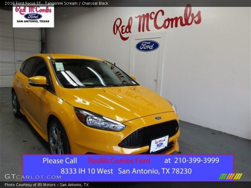 Tangerine Scream / Charcoal Black 2016 Ford Focus ST