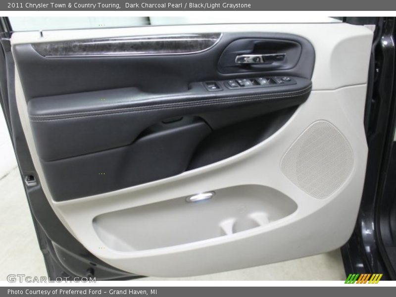 Dark Charcoal Pearl / Black/Light Graystone 2011 Chrysler Town & Country Touring