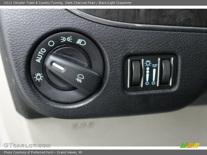 Dark Charcoal Pearl / Black/Light Graystone 2011 Chrysler Town & Country Touring