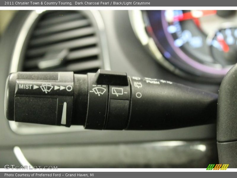 Dark Charcoal Pearl / Black/Light Graystone 2011 Chrysler Town & Country Touring