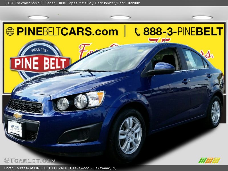 Blue Topaz Metallic / Dark Pewter/Dark Titanium 2014 Chevrolet Sonic LT Sedan