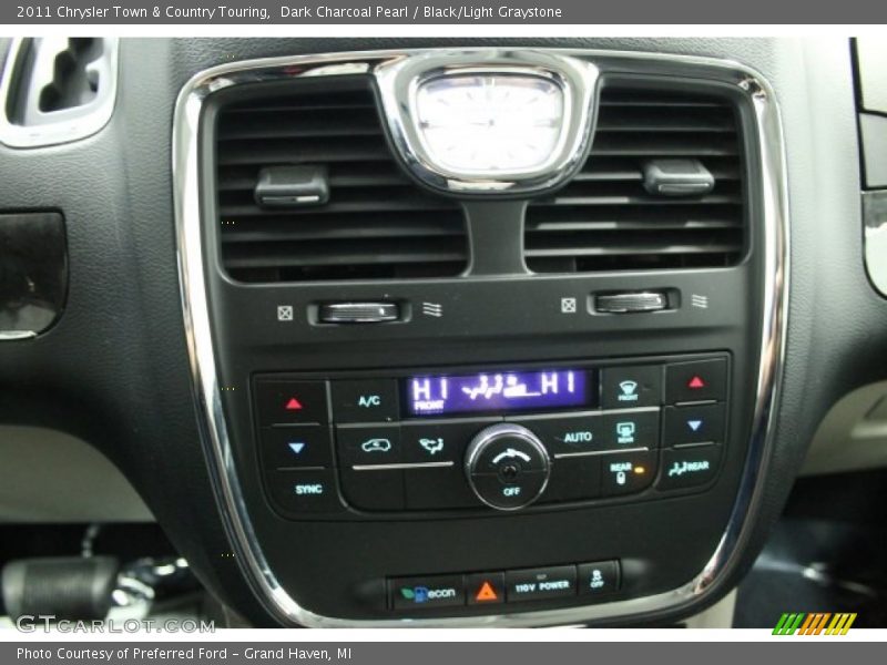 Dark Charcoal Pearl / Black/Light Graystone 2011 Chrysler Town & Country Touring