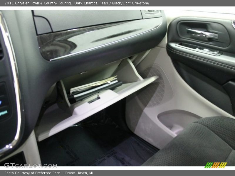Dark Charcoal Pearl / Black/Light Graystone 2011 Chrysler Town & Country Touring