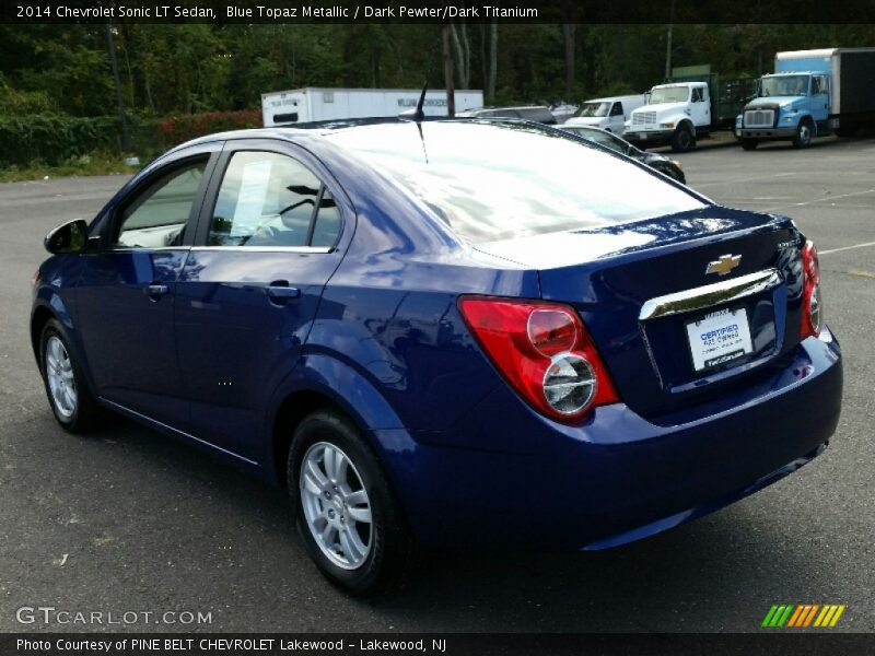 Blue Topaz Metallic / Dark Pewter/Dark Titanium 2014 Chevrolet Sonic LT Sedan
