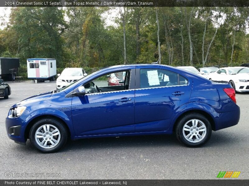 Blue Topaz Metallic / Dark Pewter/Dark Titanium 2014 Chevrolet Sonic LT Sedan