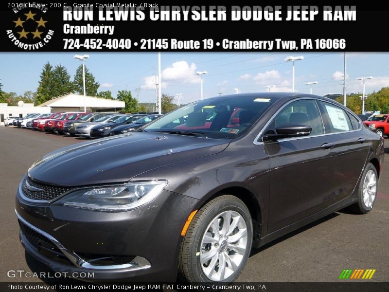 Granite Crystal Metallic / Black 2016 Chrysler 200 C