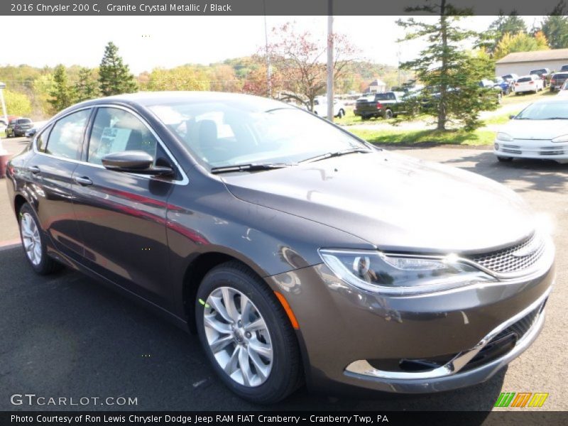 Granite Crystal Metallic / Black 2016 Chrysler 200 C