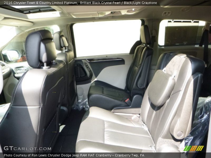 Brilliant Black Crystal Pearl / Black/Light Graystone 2016 Chrysler Town & Country Limited Platinum