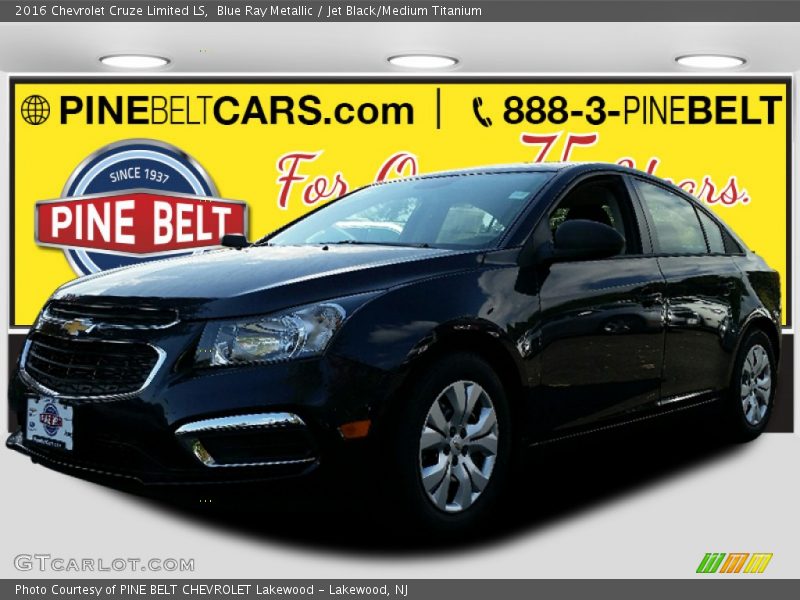 Blue Ray Metallic / Jet Black/Medium Titanium 2016 Chevrolet Cruze Limited LS