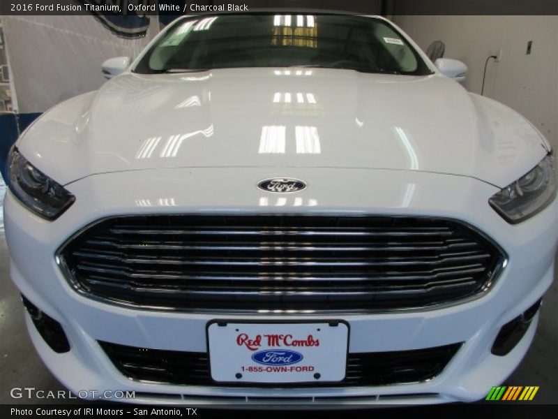 Oxford White / Charcoal Black 2016 Ford Fusion Titanium