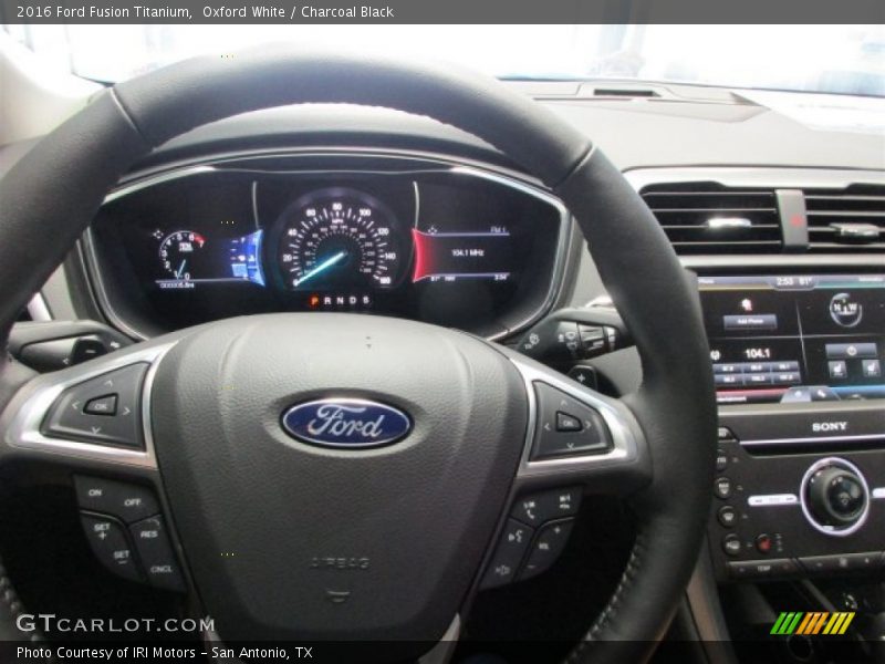Oxford White / Charcoal Black 2016 Ford Fusion Titanium