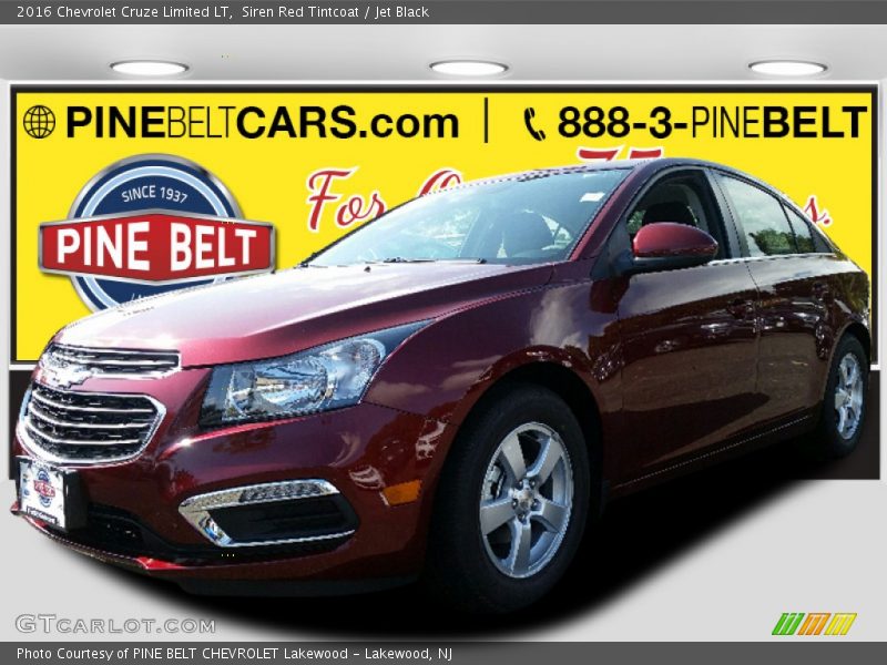 Siren Red Tintcoat / Jet Black 2016 Chevrolet Cruze Limited LT